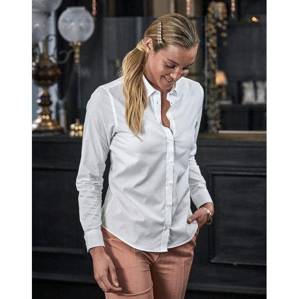 Camisa blanca on sale elastica mujer